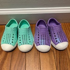 Toddler Native Jefferson Iridescent Shoes 2 Pairs Size C6